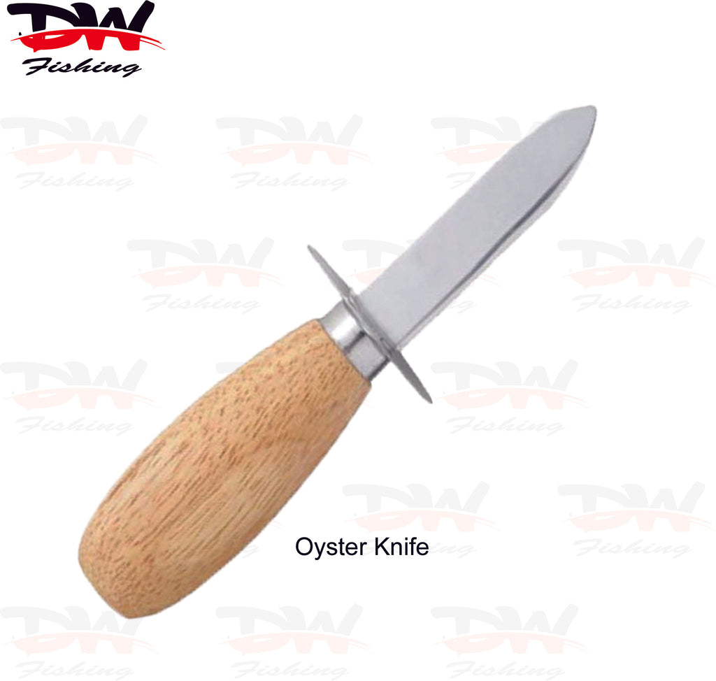 Wooden handel oyster shucking knife