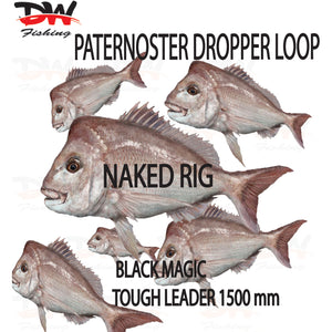 Paternoster Dropper Rig, Naked Rig, 2 Arm Dropper, Black Magic Tough Leader