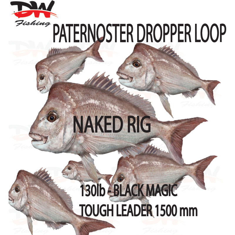 Paternoster Dropper Rig, Naked Rig, 2 Arm Dropper, Black Magic Tough Leader