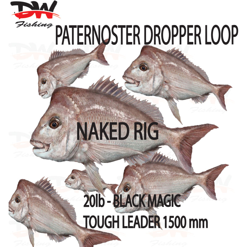 Paternoster Dropper Rig, Naked Rig, 2 Arm Dropper, Black Magic Tough Leader