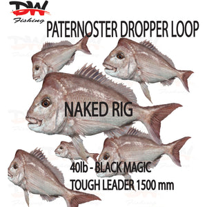 Paternoster Dropper Rig, Naked Rig, 2 Arm Dropper, Black Magic Tough Leader