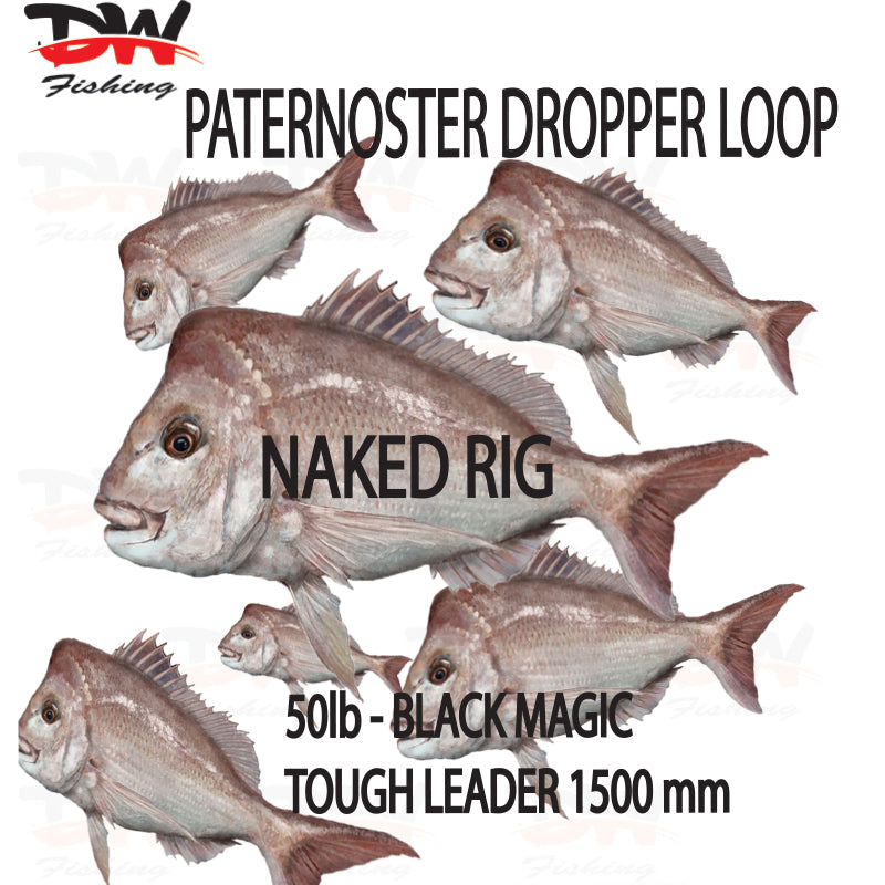 Paternoster Dropper Rig, Naked Rig, 2 Arm Dropper, Black Magic Tough Leader