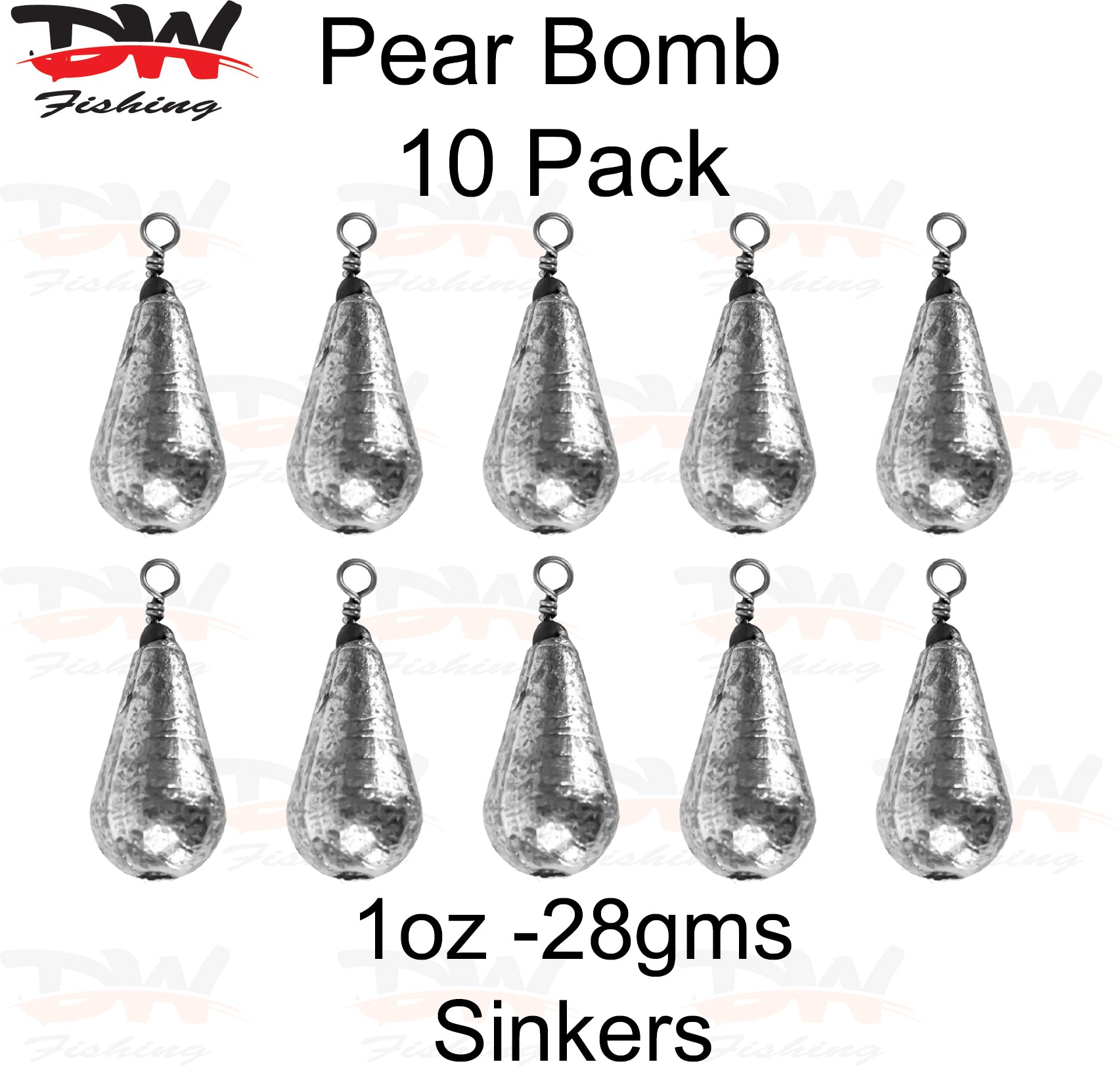 Pear bomb reef sinker 1oz-28gms 10 pack