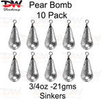 Load image into Gallery viewer, Pear bomb reef sinker 3/4oz-21gms 10 pack
