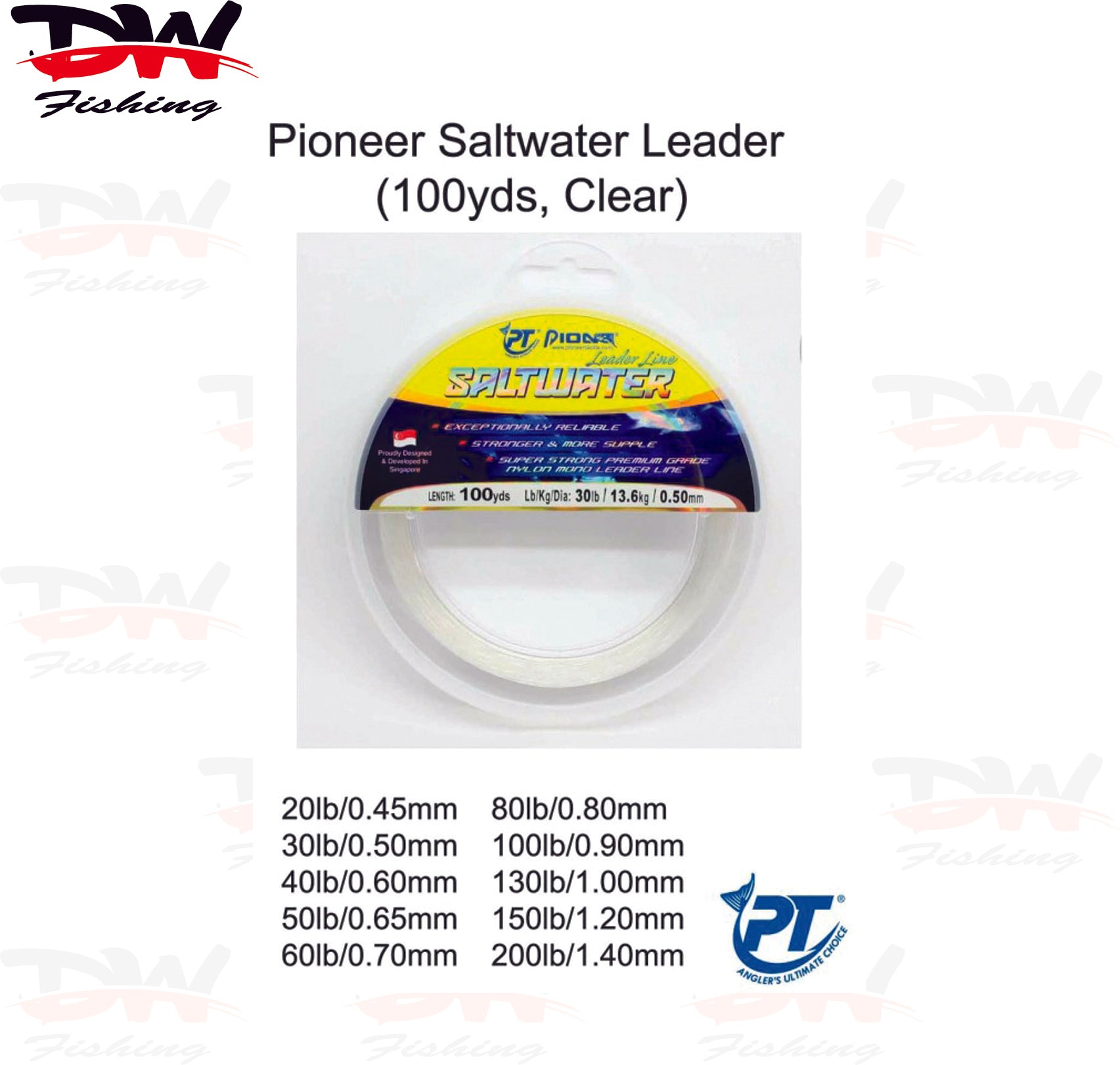 Pioneer Tackle Premium Saltwater Monofilament Leader