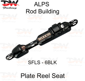ALPS plate reel seat slide lock reel seat size 6 black