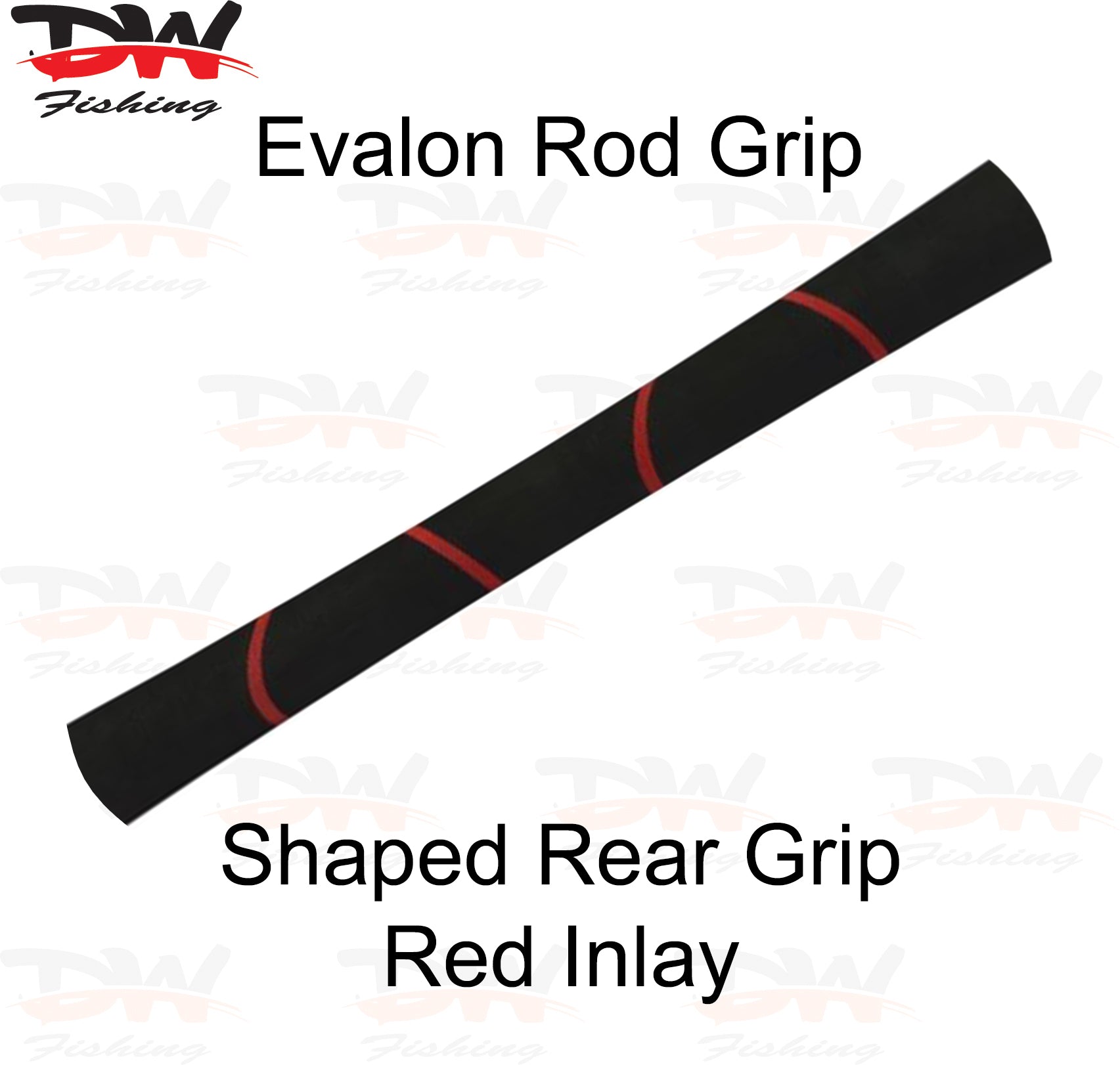 EVA Evalon Shaped Rear Rod Grip, Black and Colour Inlay - Length 9 1/4"