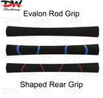 Load image into Gallery viewer, EVA Evalon Shaped Rear Rod Grip, Black and Colour Inlay - Length 9 1/4&quot;
