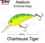 Load image into Gallery viewer, Asakura S-Hornet 3DR-Floating lure colour chartreuse tiger
