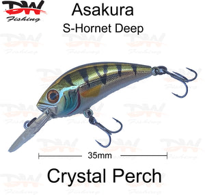 Asakura S-Hornet 3DR-Floating lure colour crystal perch