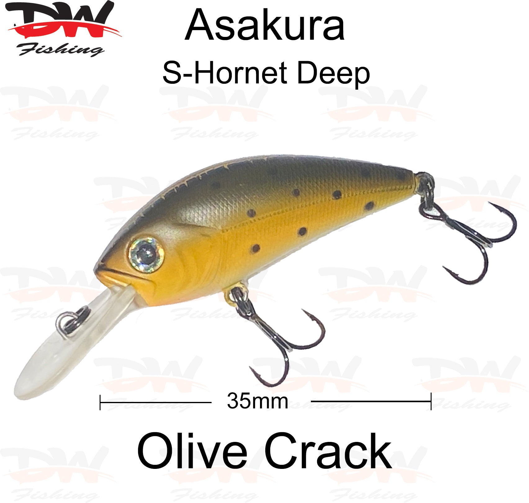 Asakura S-Hornet 3DR-Floating lure colour olive crack