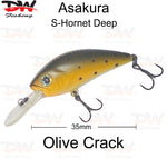 Load image into Gallery viewer, Asakura S-Hornet 3DR-Floating lure colour olive crack
