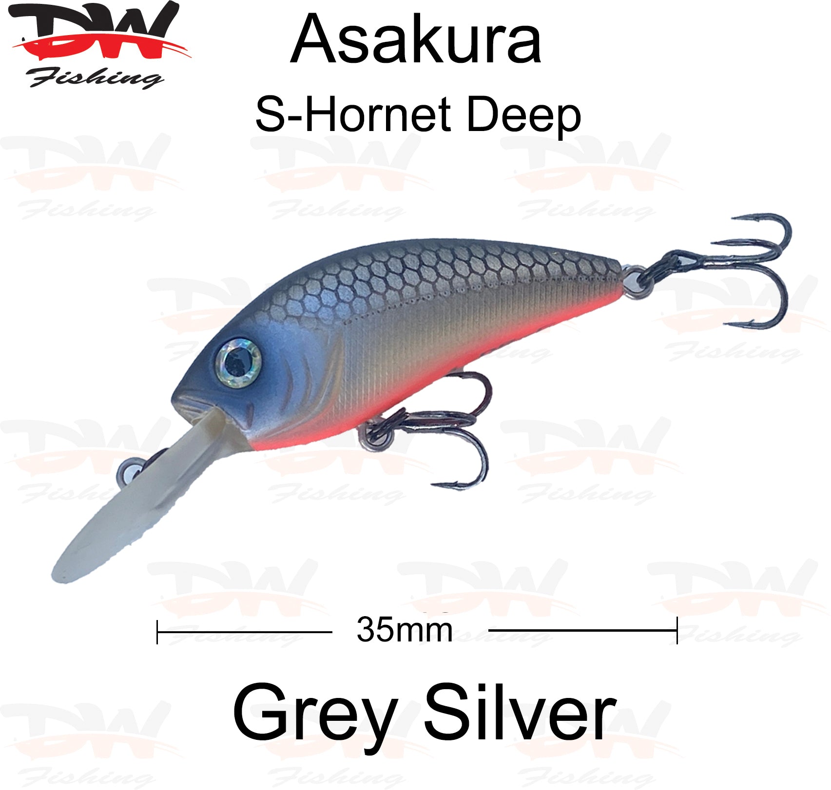 Asakura S-Hornet 3DR-Floating lure colour grey silver