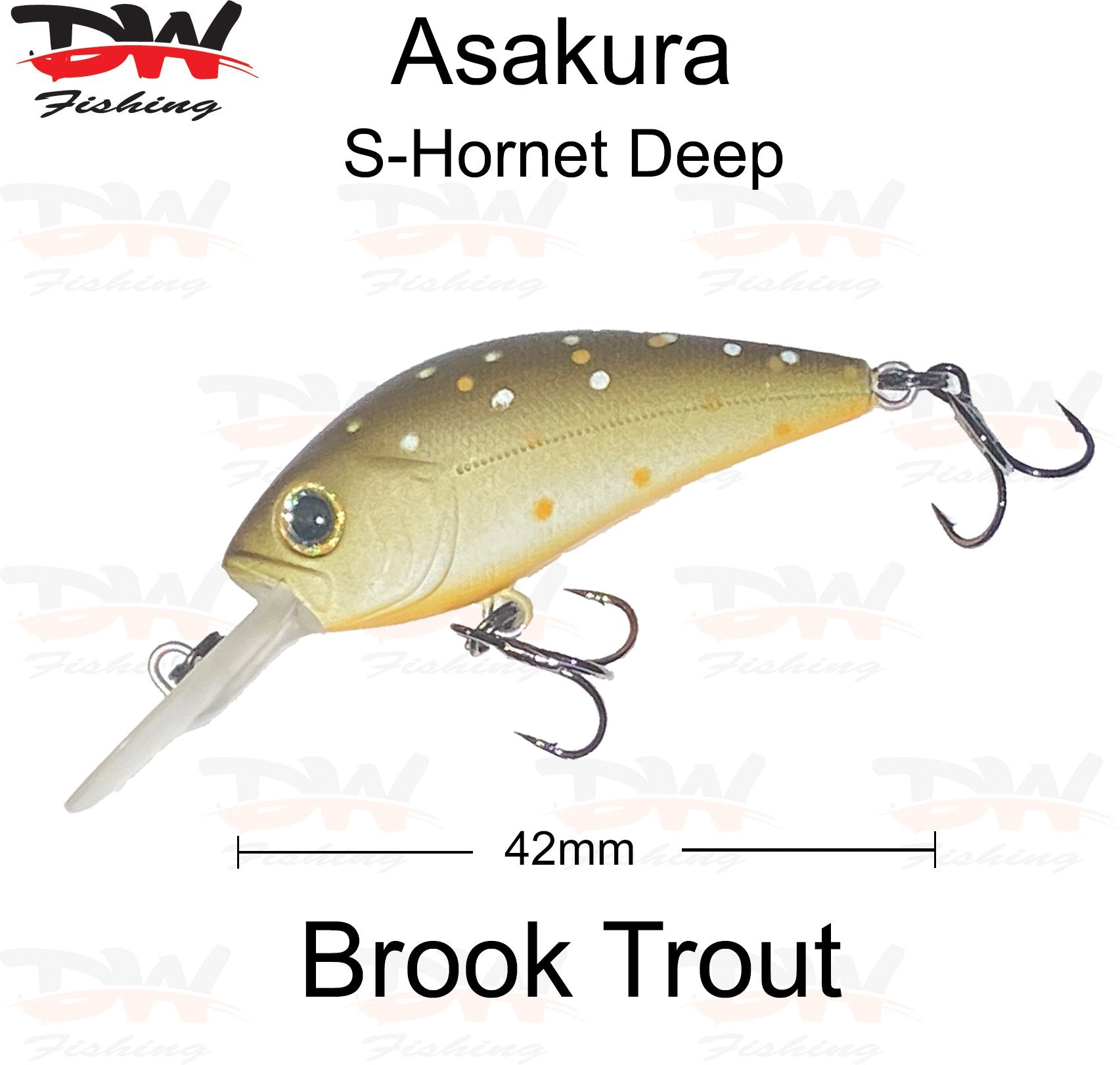 Asakura S-Hornet 4DR-Suspending lure colour brook trout