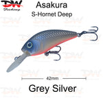 Load image into Gallery viewer, Asakura S-Hornet 4DR-Floating lure colour grey silver
