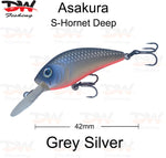 Load image into Gallery viewer, Asakura S-Hornet 4DR-Suspending lure colour grey silver
