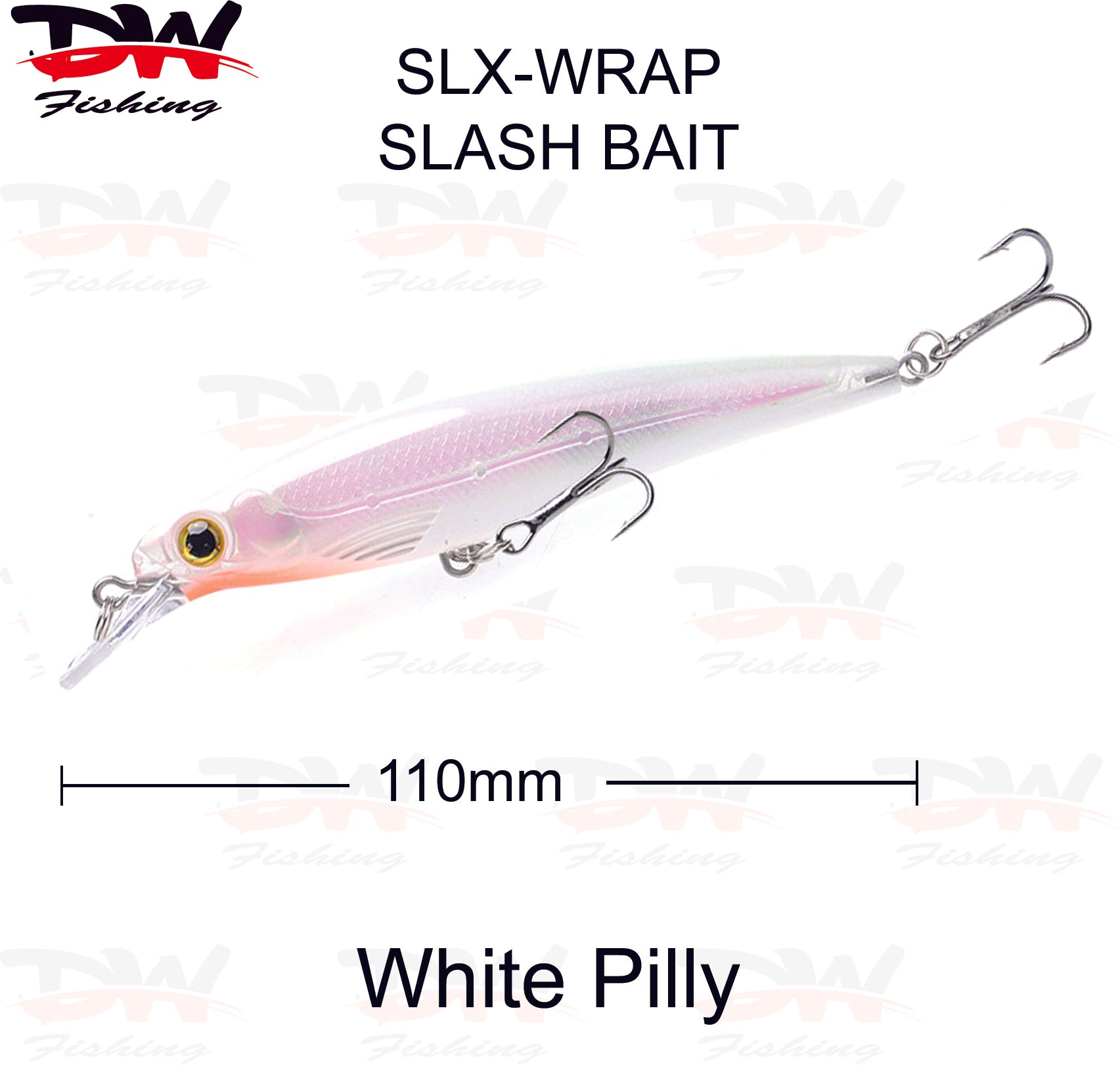 DW Lures SLX-Wrap Slash Bait 110F Minnow Crank Bait Floating Lure