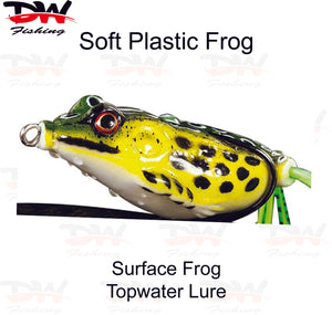 DW Lures 3D Surface Frog, Soft Plastic Lure