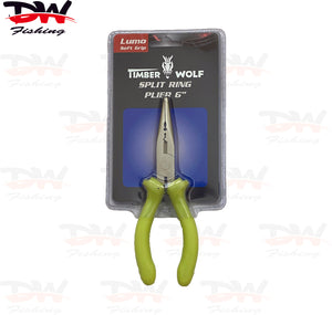 Timber Wolf 6" Stainless Steel Split Ring Plier, Lumo Grip