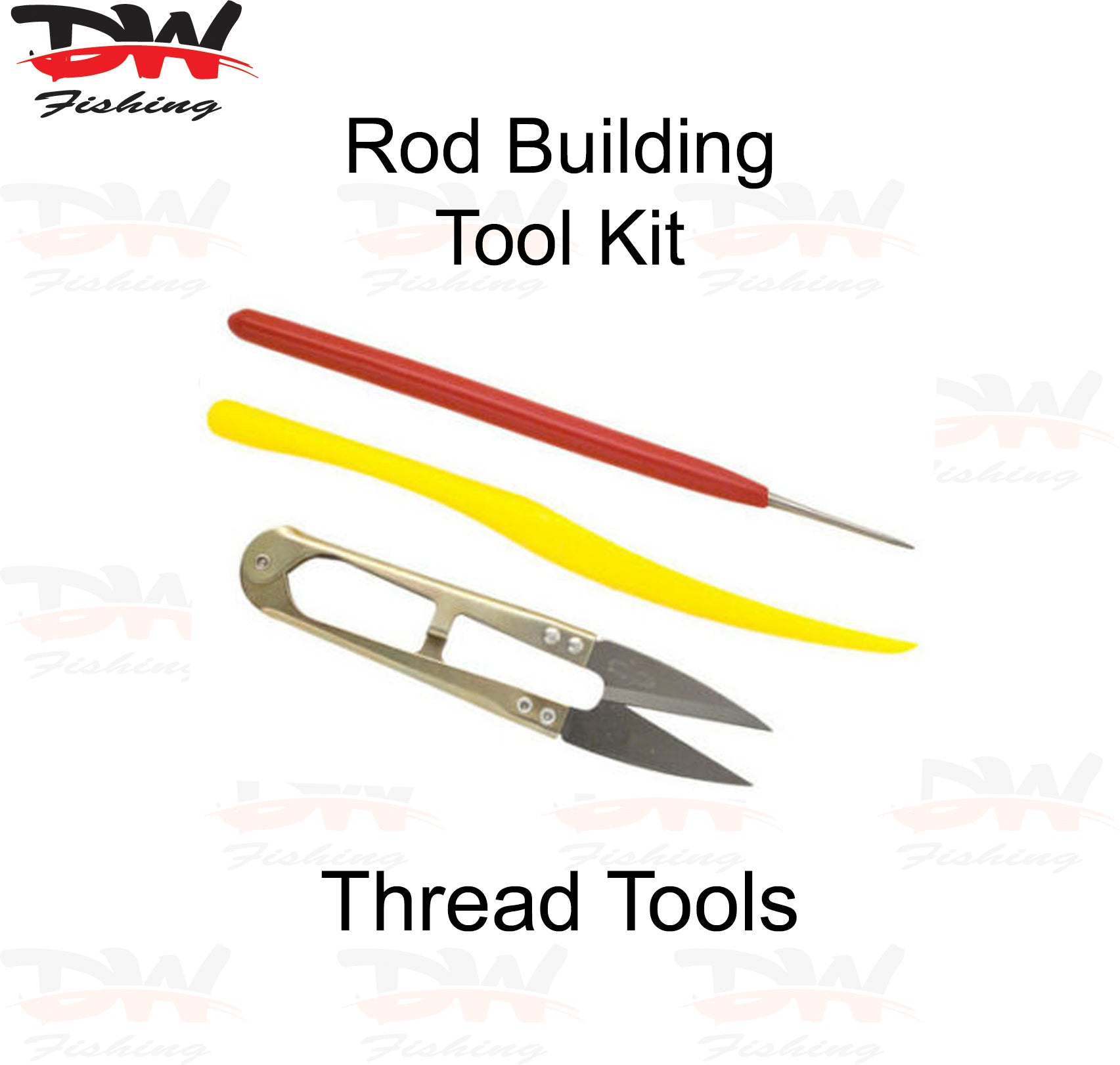 Rod Building 3 Pce  Tool Kit -Thread Clippers, Burnishing Tool & Thread Pick