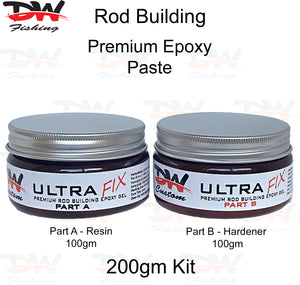 Ultra Fix premium rod building epoxy paste gel 200gm kit 2 part epoxy paste for fishing rod building