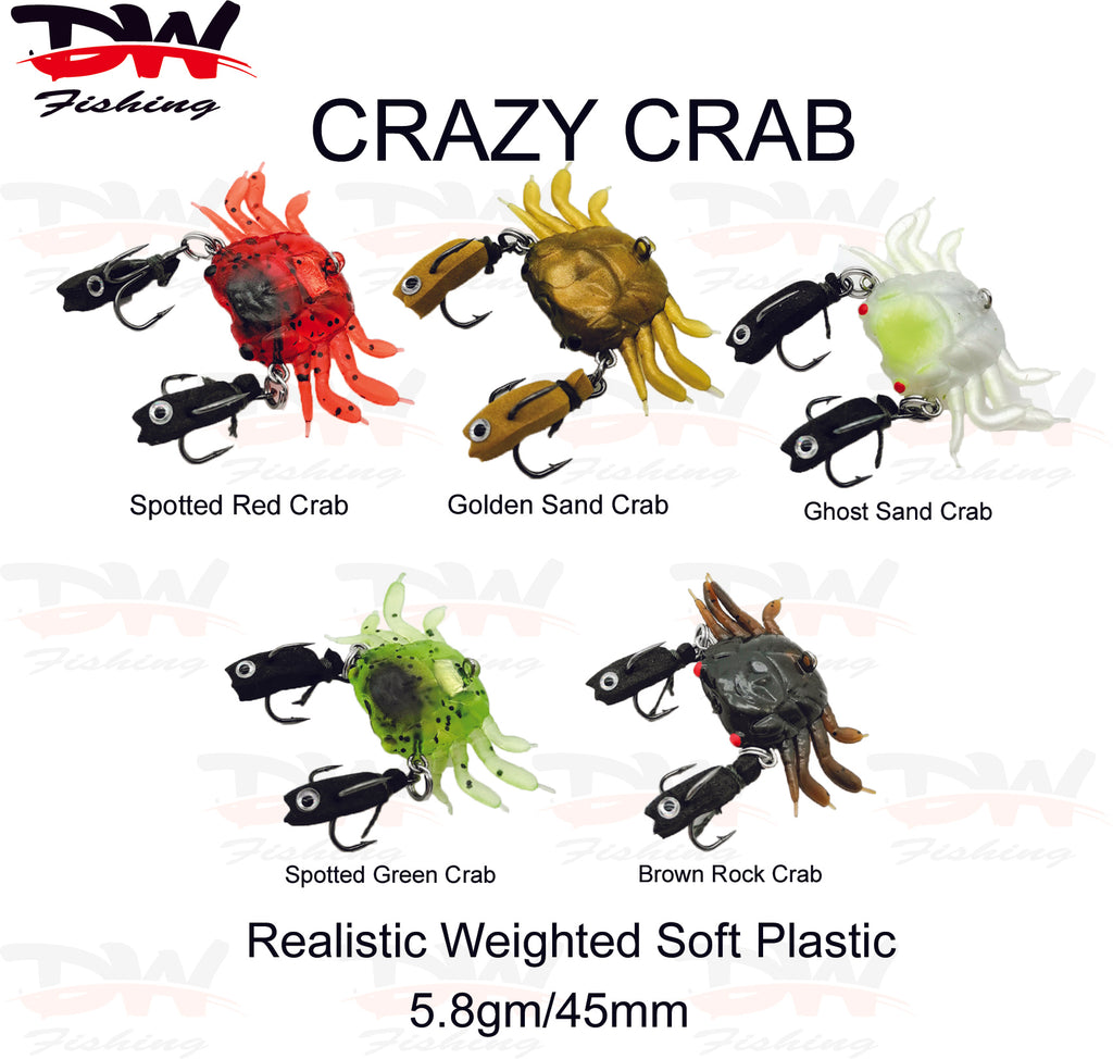 Soft Plastic Crazy Crab 45mm Lure Imitation crab collectio