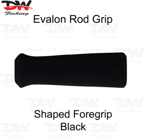 EVA Evalon Foregrip, Black and Colour Inlay Shaped Rod Grip - Length 4"